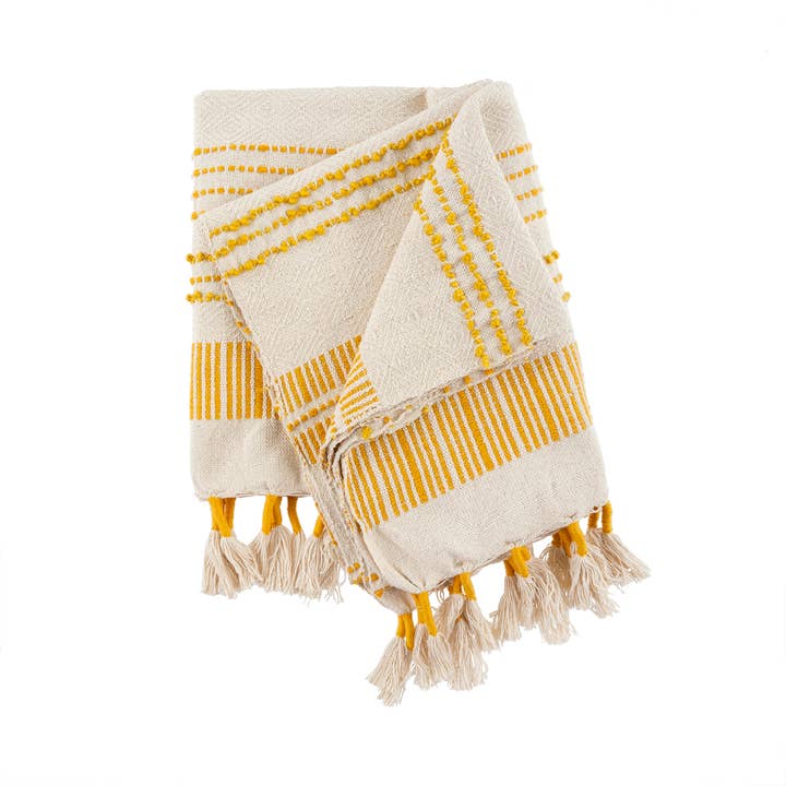 Beach House Throw, Daffodil for wholesale by Indaba Trading