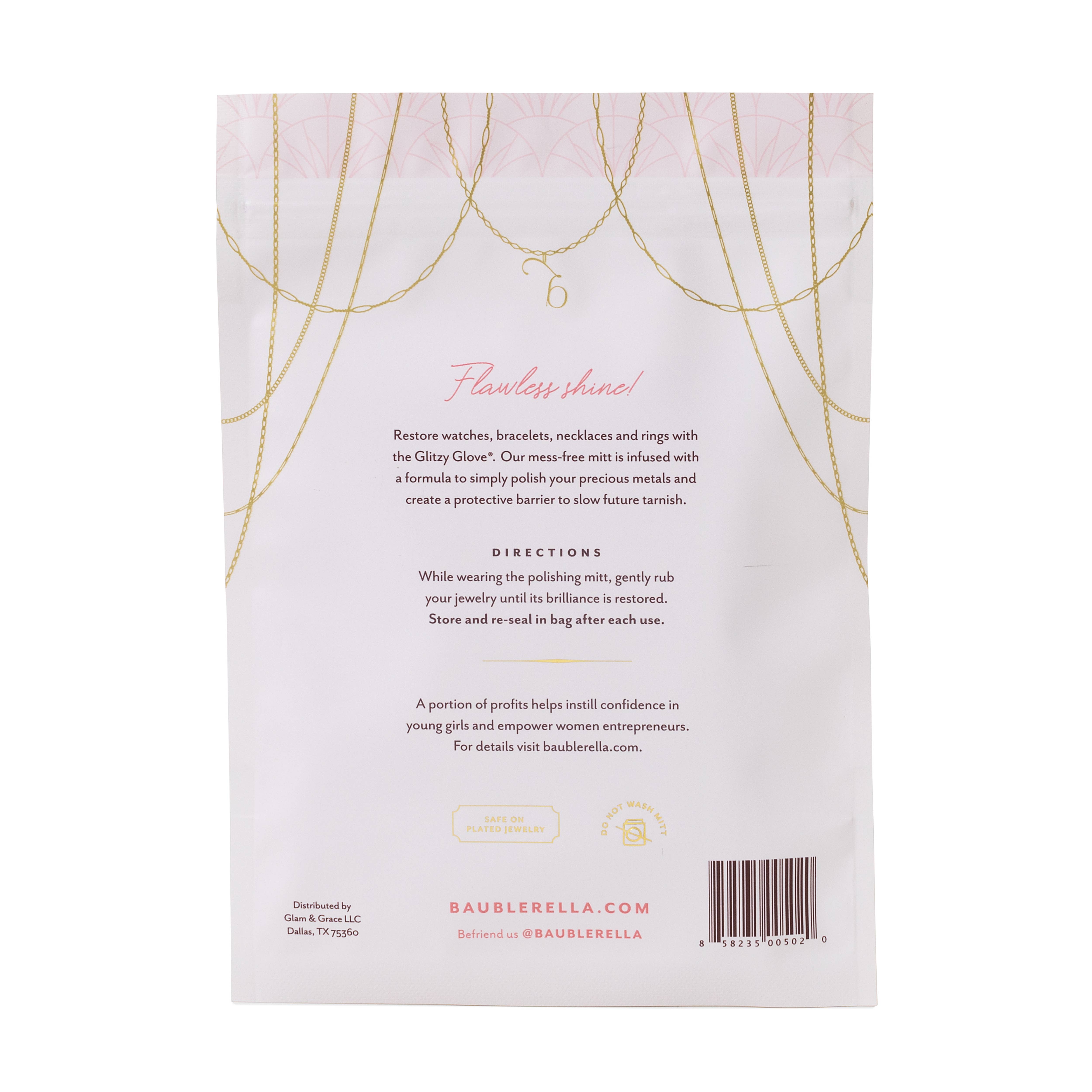 Baublerella - Wholesale Jewelry Cleaner - Glitzy Glove Anti-Tarnish Jewelry Polishing Mitt1