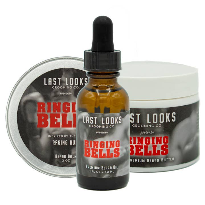 Paquete de aceite para barba Ringing Bells, bálsamo y mantequilla para venta al por mayor de Last Looks Grooming