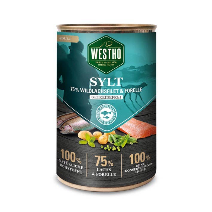 WESTHO - Wholesale Pet Food - Dog - dog food Sylt 400g (with 75% wild salmon & trout)