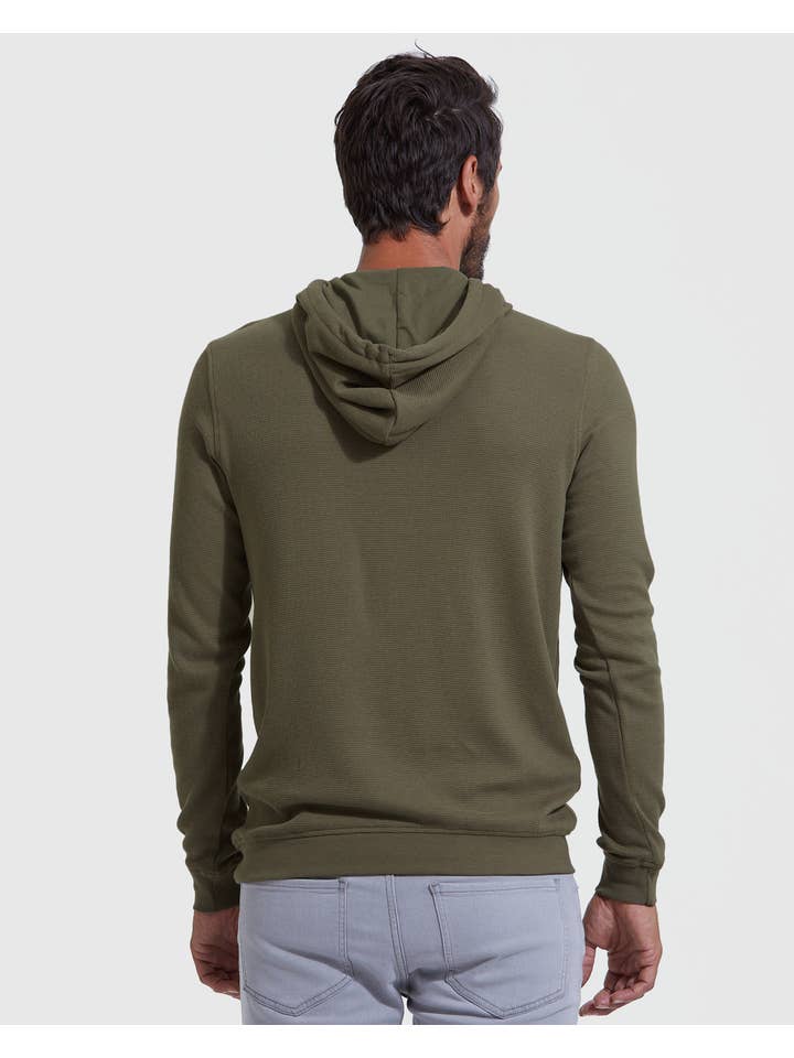 True Classic - Wholesale Hoodie - Men's - Military Green Waffle Hoodie3