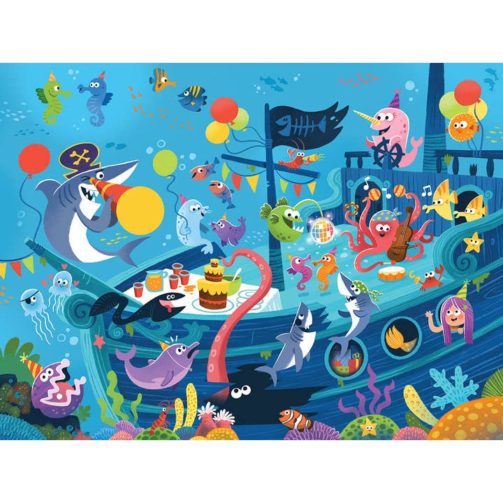 Cottage Door Press - Wholesale Puzzle - Kids - Pirate Party Glow-in-the-Dark Kids Puzzle