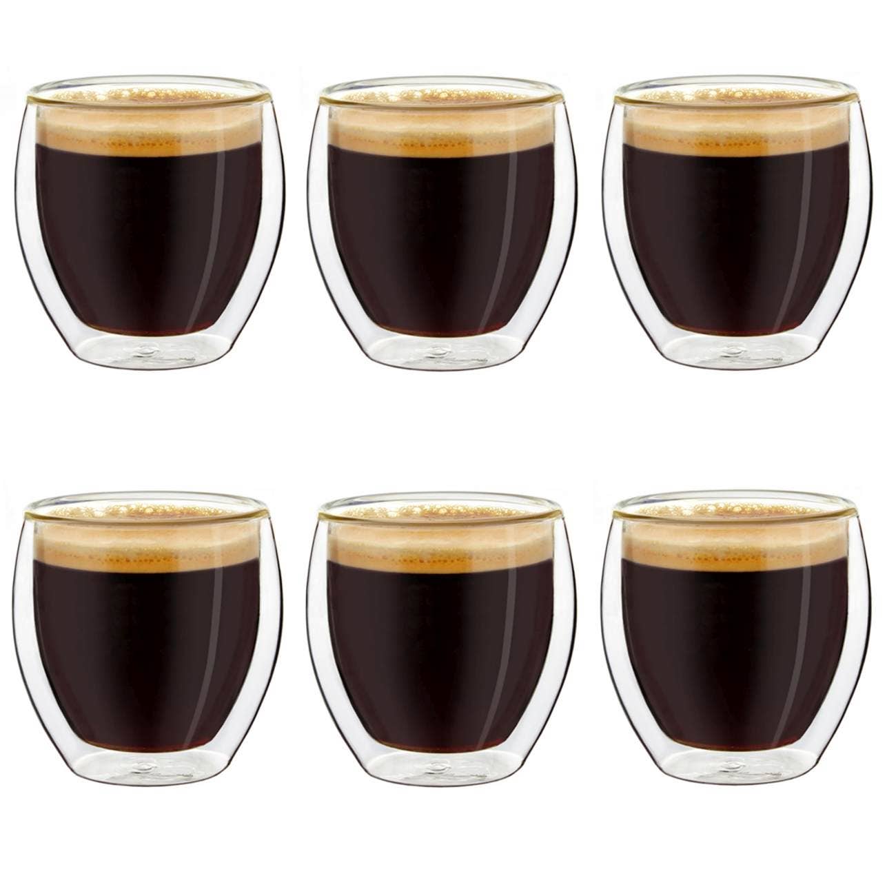 Creano – wholesale Kaffe-/Tékopp – Creano termoglas för espresso, set om 6, 100 ml dubbelväggiga glas1