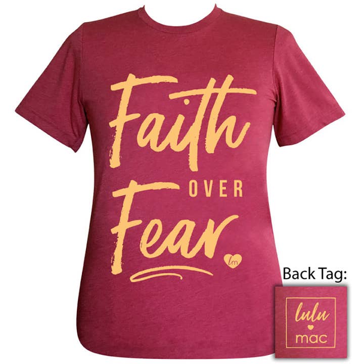 lulu mac-Faith Over Fear-Heather Raspberry SS-LM20 for wholesale on Faire