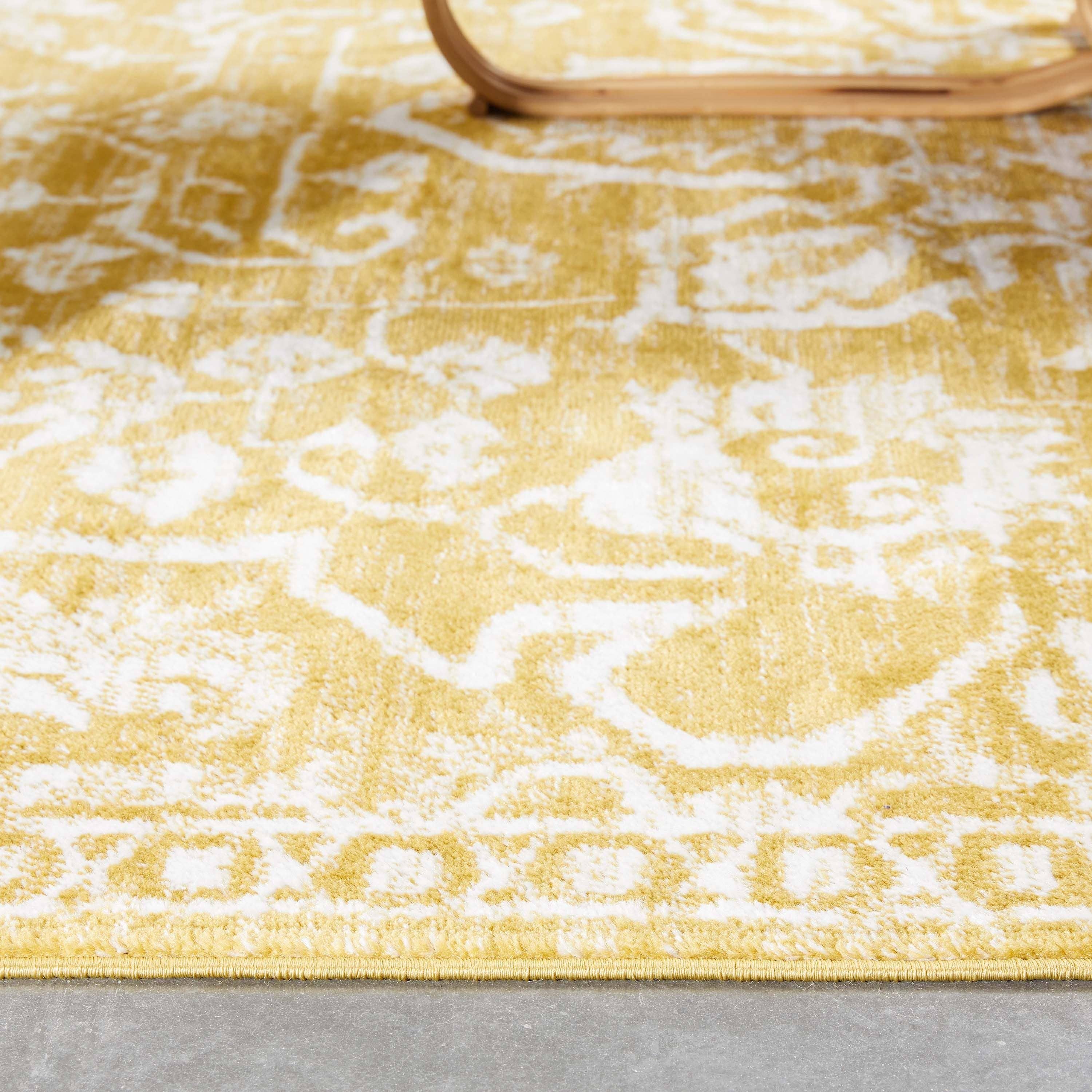 Well Woven - Wholesale Area Rug - Disa Vintage Medallion Gold Soft Rug By Chill Rugs7