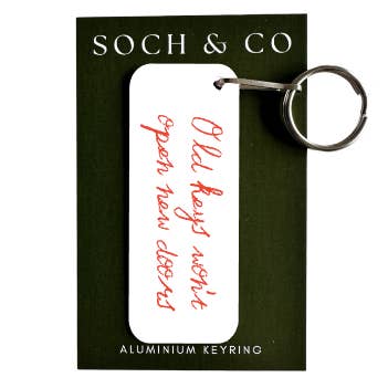 soch and co – wholesale Keychain – Unisex – Old keys wont open new doors funny keyring