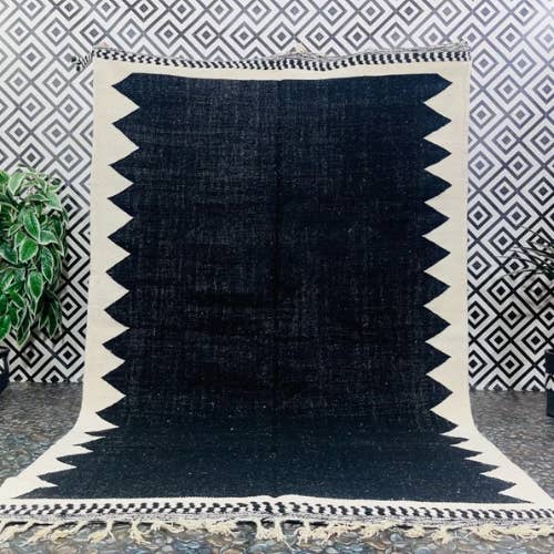 woolsouk - Wholesale Area Rug - Black Rug, Moroccan Rug-home rug,Bohemian-home carpet