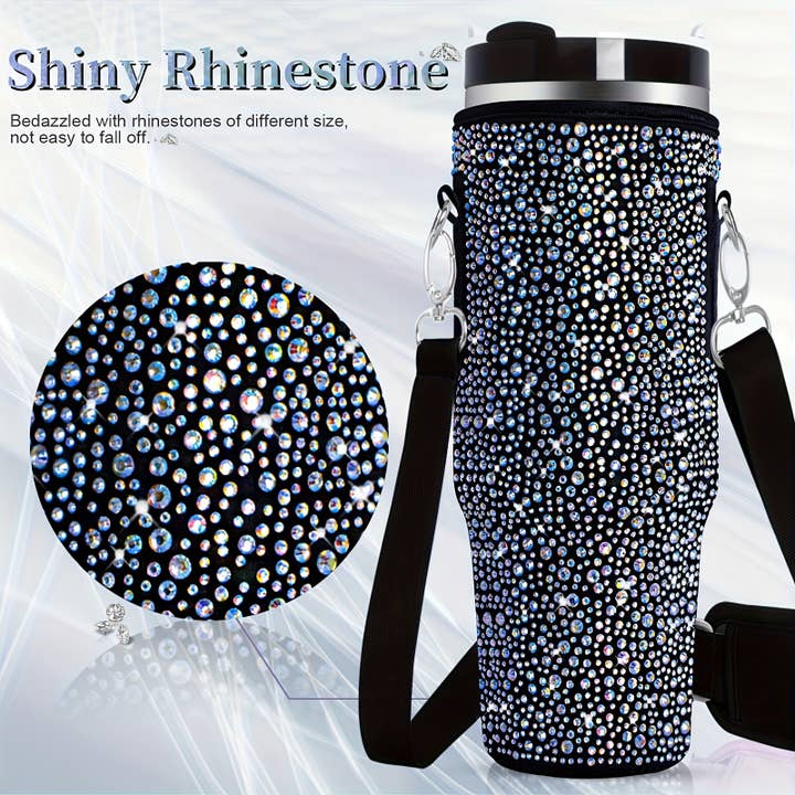Crave by FW - Wholesale Crossbody Bag - Women's - 1pc Bling Water Bottle Carrier Bag For Stanley Quencher H2.0