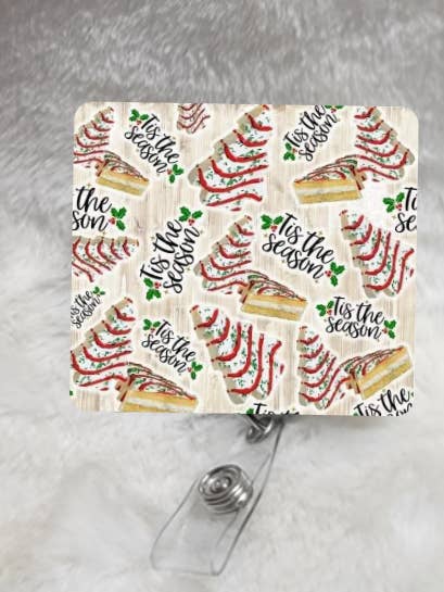 Tis the Season Christmas Badge Reel, Retractable, ID Badge for wholesale by Glitter and Glue 4 You