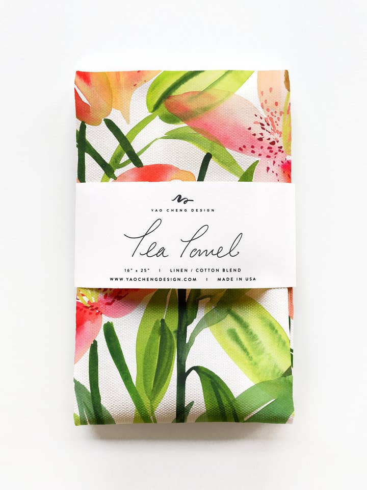 Lily Bouquet Botanisk Viskestykke for engroshandel hos Yao Cheng Design