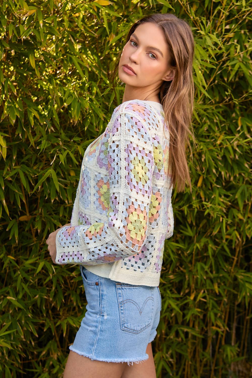 Mystree – wholesale Jacket – Women's – 61012 Crochet Button Up Jacket11