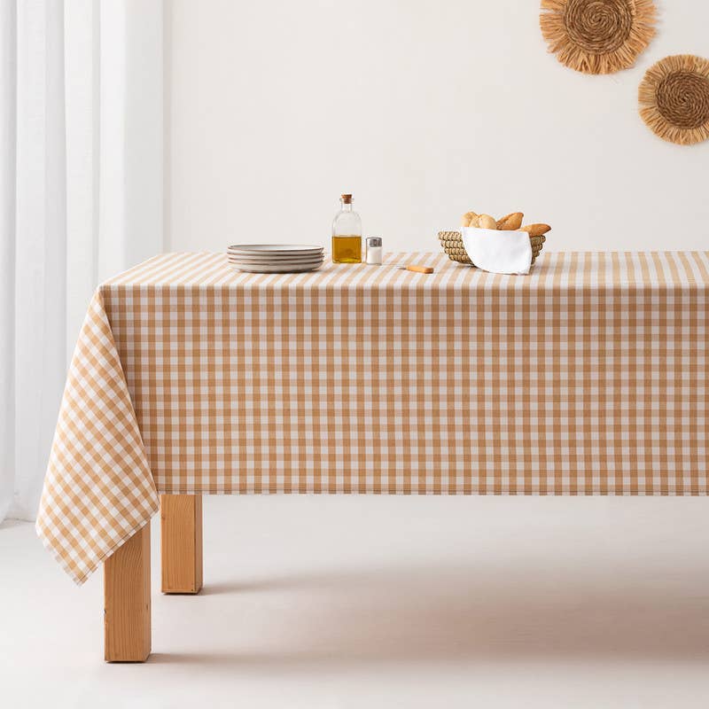 GAMUSI – wholesale Duk – Fläckbeständigt vaxdukstyg med vichy-rutigt bomullsmönster19