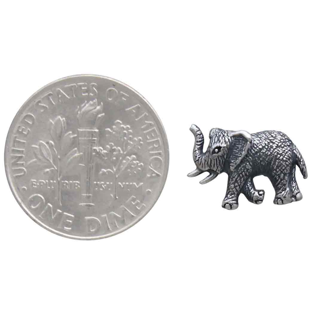 Nina Designs – Engroshandel Ørestikkere – Sterling sølv elefantstolpe øreringe 9x12mm2