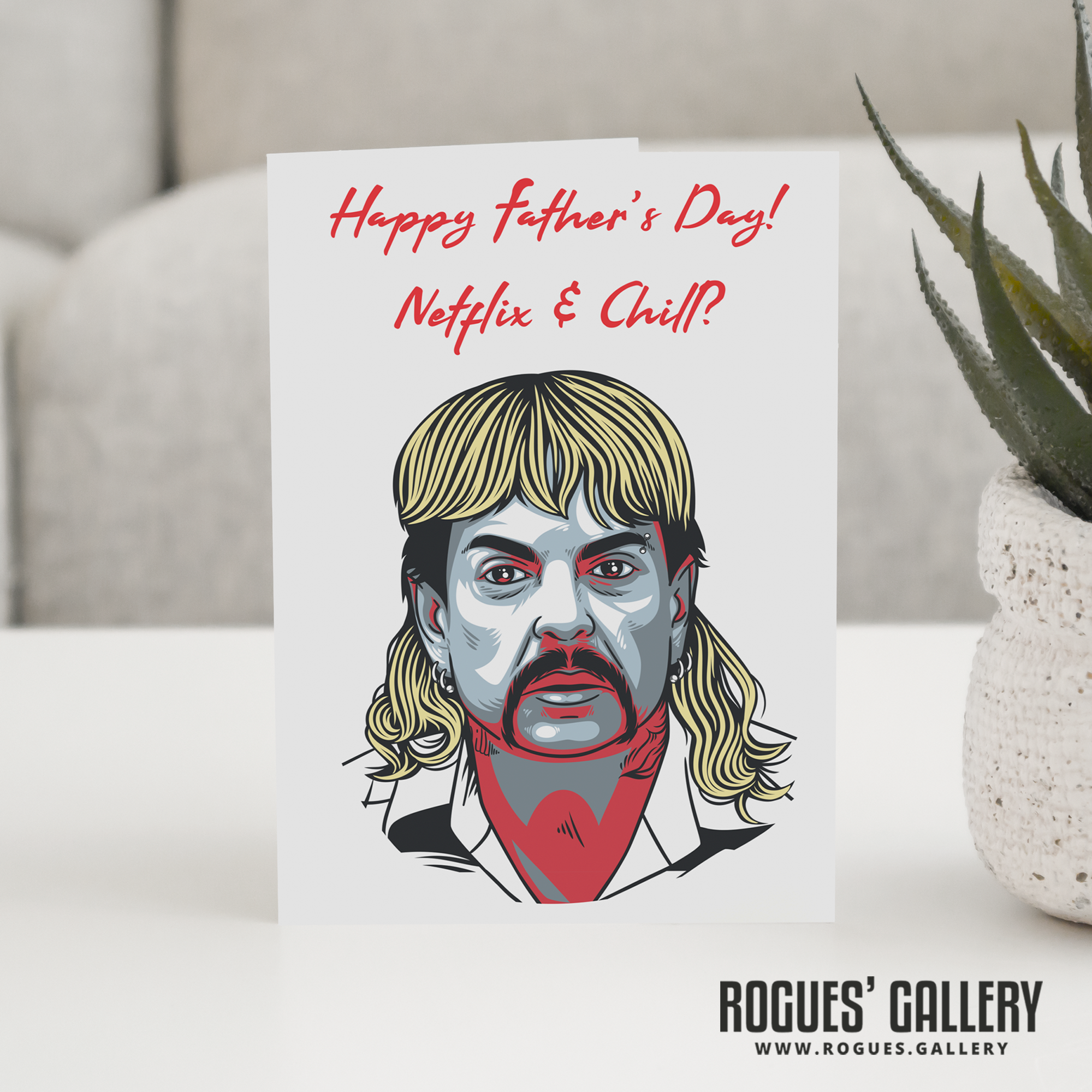 Rogues' Gallery – wholesale Father’s Day card – Joe Exotic aka The Tiger King Birthday, Mother's Day2