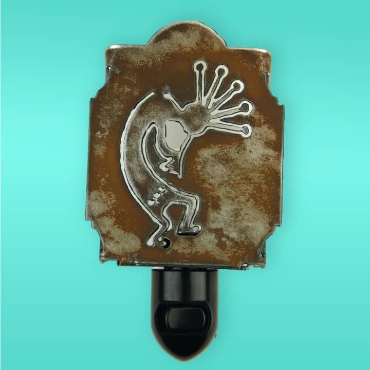 Whimsies - Vente Veilleuses - Veilleuse kokopelli rustique métal sud-ouest recyclé éco1