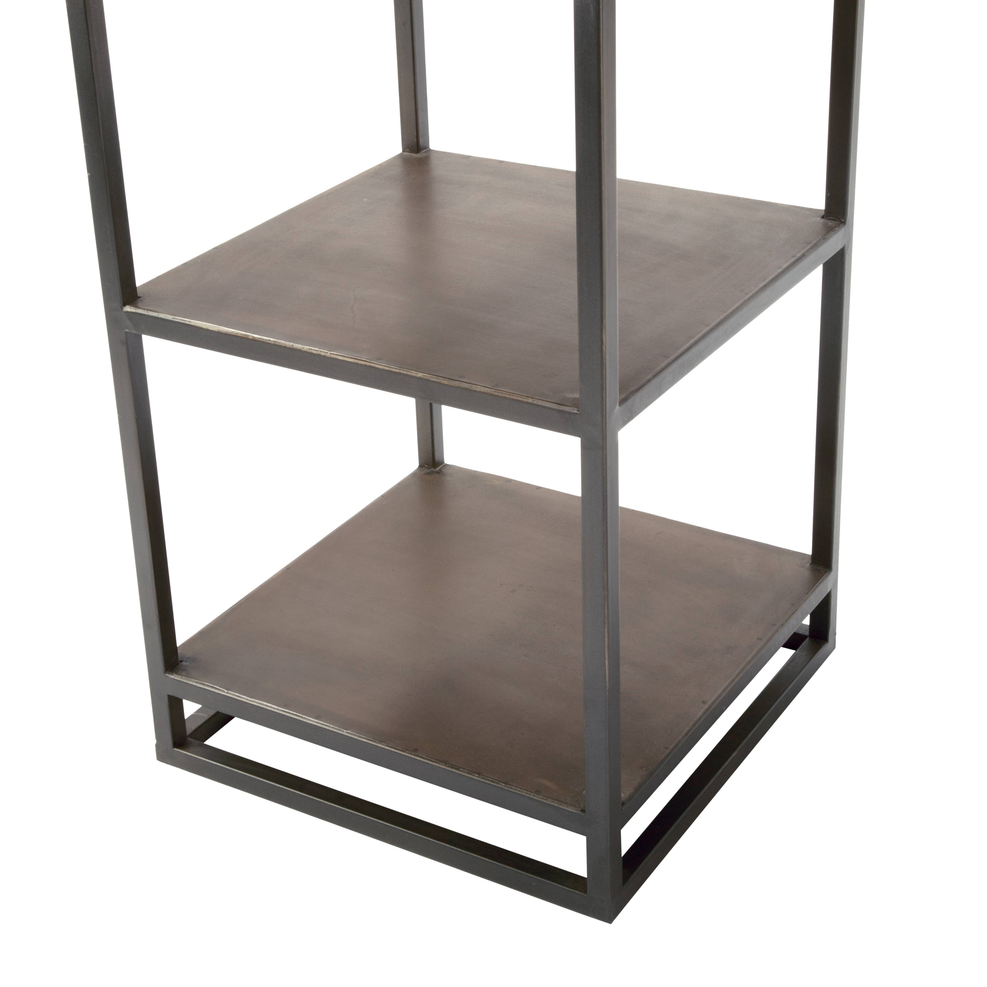 Tripar International - Wholesale Console Table - Bronze Metal Desk with 4 Shelves and 2 Drawers6