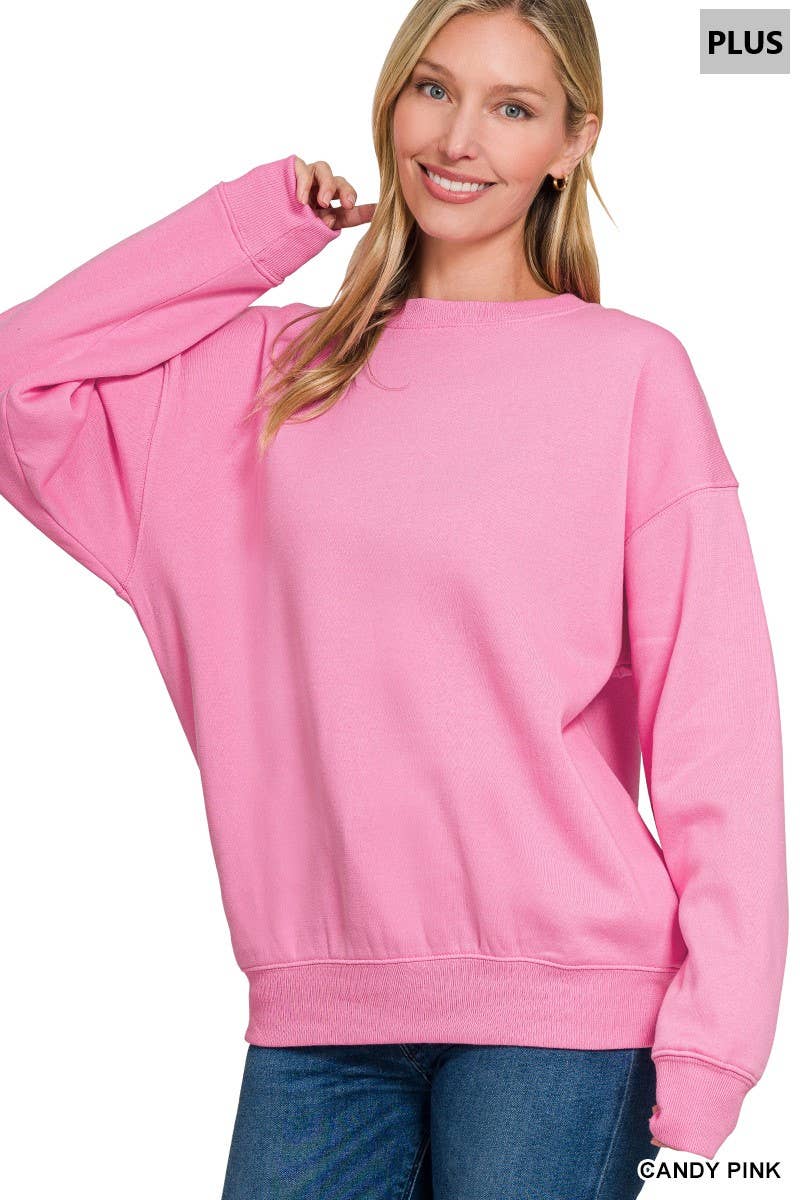 42POPS - Vendita all'ingrosso Felpa - Donna - Felpe girocollo in pile Plus3