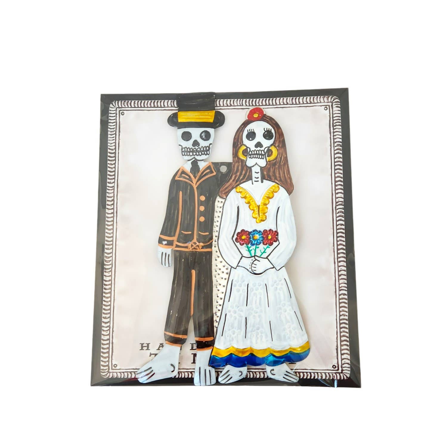 Sedona Spirit – wholesale Decorative figurine – Tin Day of the Dead Bride and Groom1