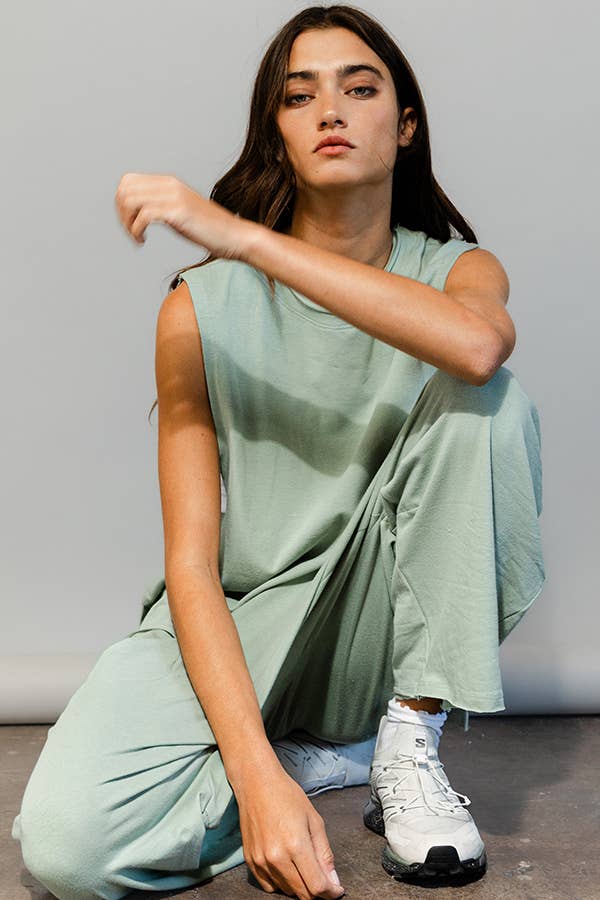 BUCKETLIST INC - Wholesale Pants - Women's - P5385  Solid Knit Harem Pants4