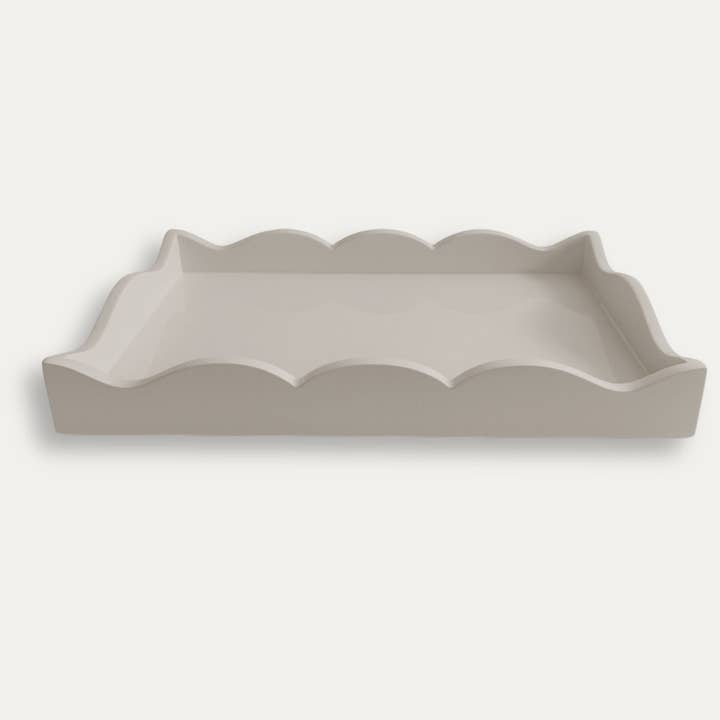 Scalloped Book Topper Tray - Mushroom for wholesale by Pastel Proper