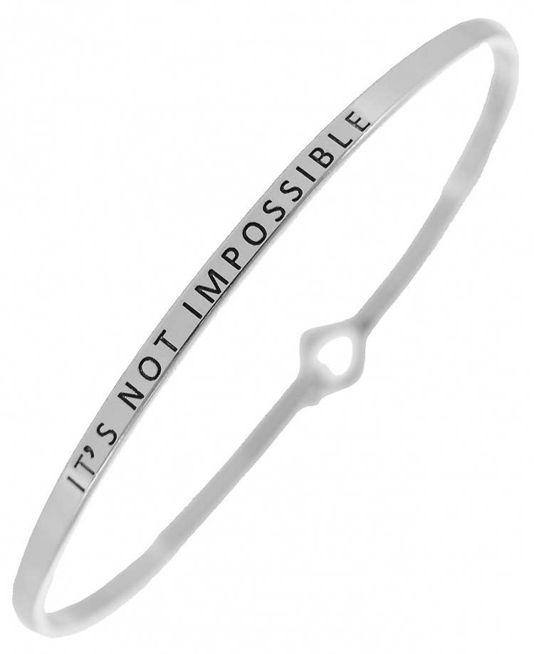 0011 PREMIERE - Wholesale Bangle Bracelet - FR5965 IT'S NOT IMPOSSIBLE_3mm Bangle0