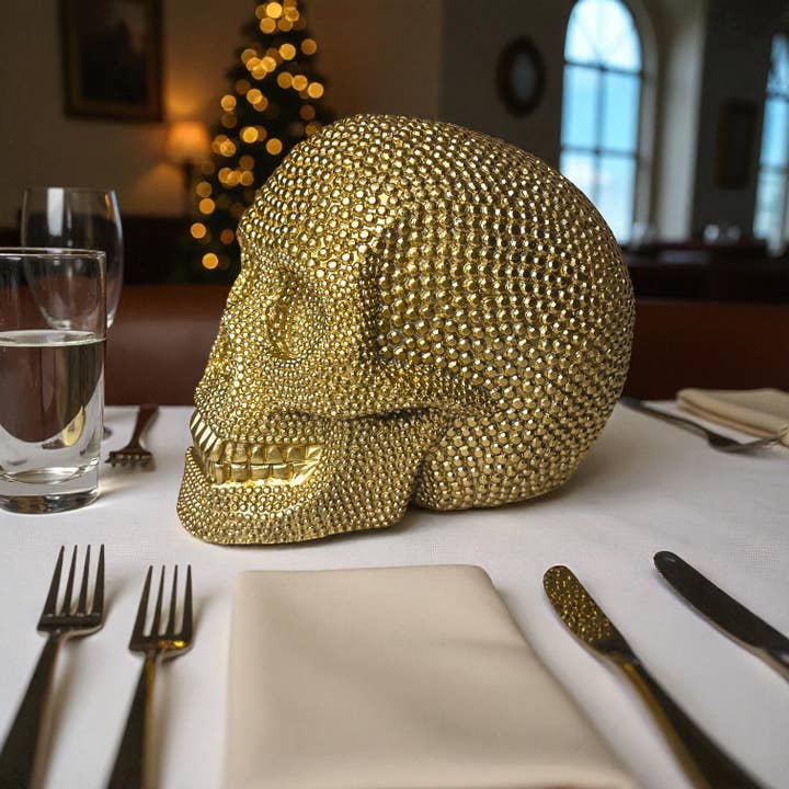 Gia Roma - Wholesale Decorative Tabletop Object - Sale - Gothic Home Decor, Modern Farmhouse Halloween Skulls19