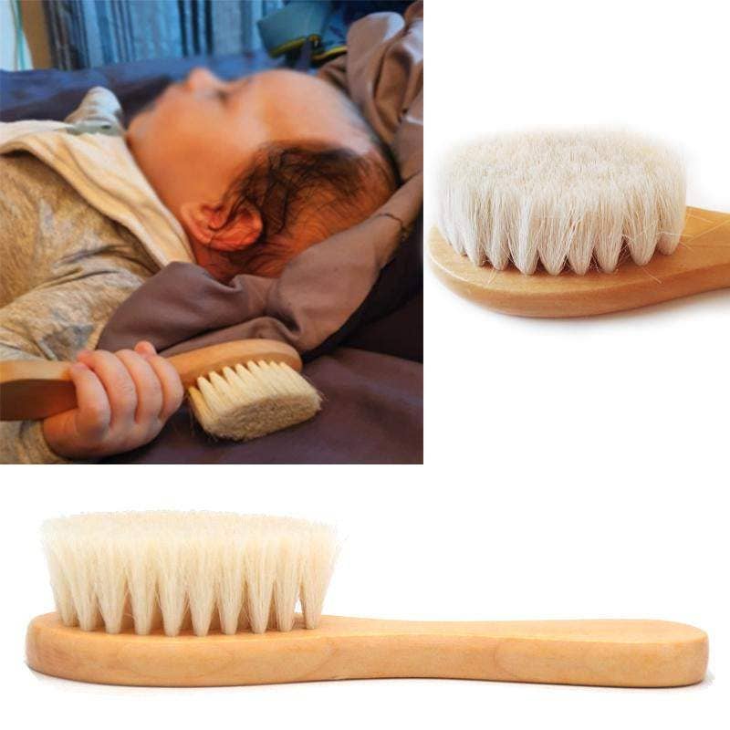KiddieKickz - Wholesale Hair Brush/Comb - Kids & Baby - Baby Care Pure Natural Wool Wooden Brush Comb4