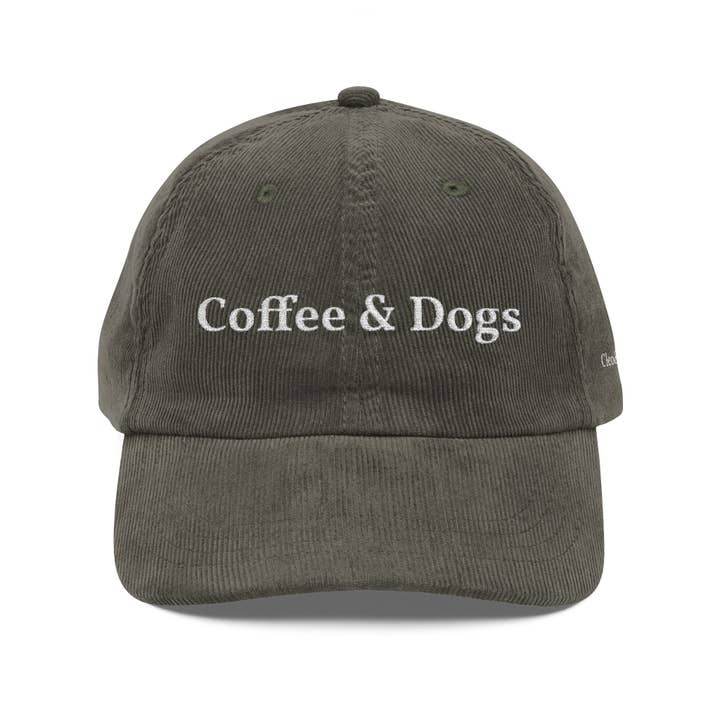 Cleo&Hooman - Wholesale Baseball Cap - Unisex - Coffee & Dogs Corduroy Cap (Limited Edition)12