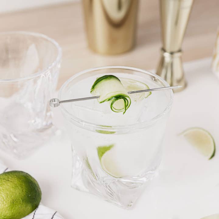 UBERSTAR – Palito de coquetel por atacado – Conjunto de 6 Palitos de Aço Inoxidável para Coquetéis2