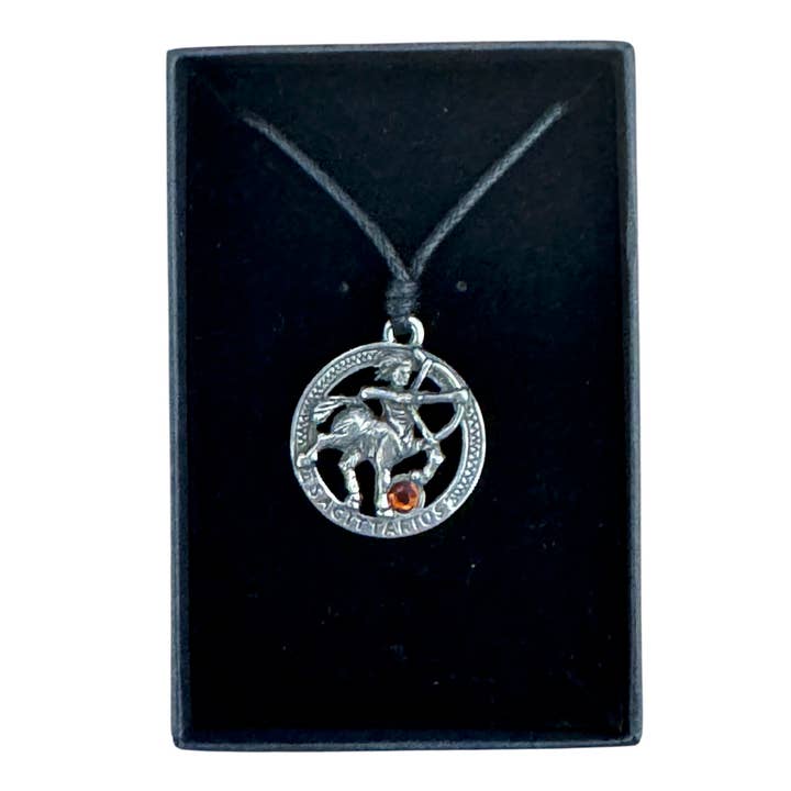 Myth & Magik - Silver Jewellery Cavern Wholesale - Wholesale Pendant/Charm Necklace - Pewter Sagittarius Zodiac Necklace Astrology Gift (USA-DDP)1