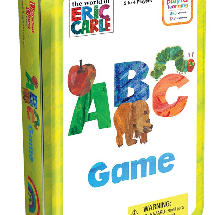 University Games - Wholesale Learning Cards - Kids & Baby - Eric Carle ABC Learning Cards Game Tin