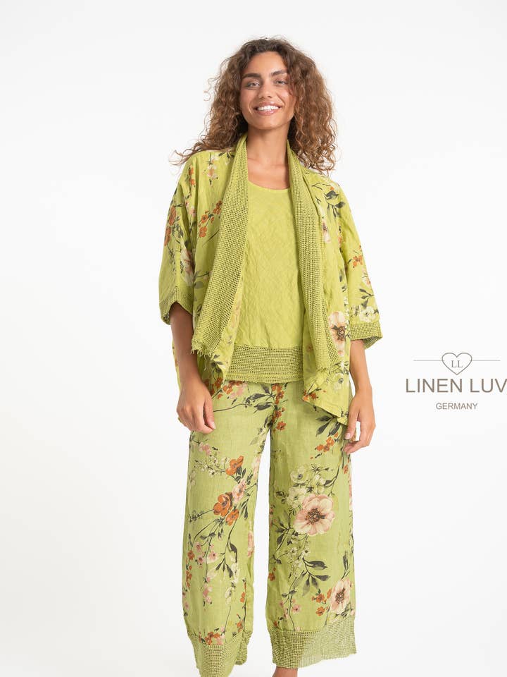 SS25 - Chaqueta de Lino Francés Linen Luv (TP1528P-202) para venta al por mayor de LINEN LUV