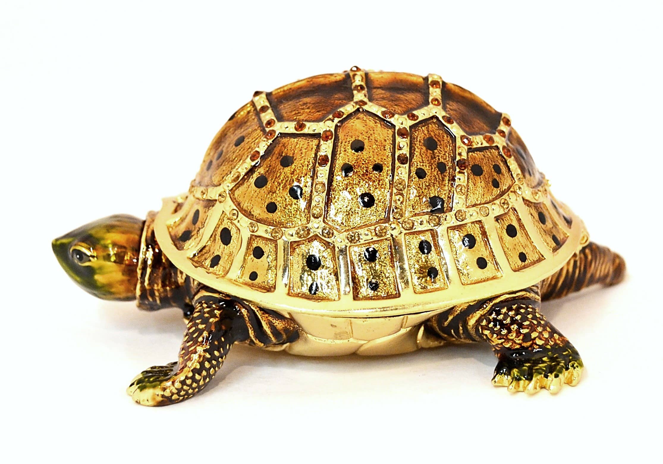 Ciel Collectables – wholesale Jewellery box/organiser – Big Turtle Trinket Box. Hand Made with Swarovski Crystals3