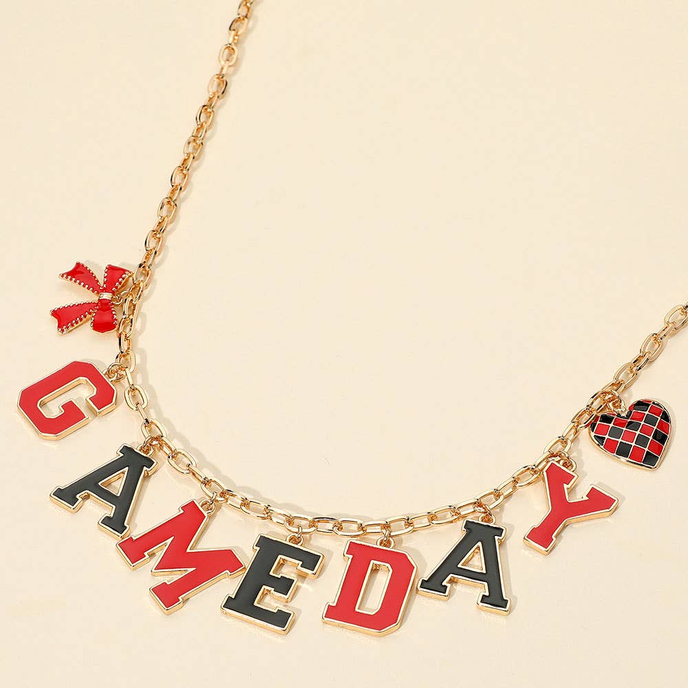 Sensibling Corp. - Wholesale Pendant/Charm Necklace - GAME DAY Letter Charm Station Necklace15