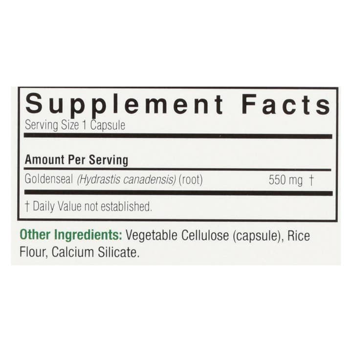 Everyday Supply Co - Wholesale Oral Supplement/Vitamin - Nature's Answer - Goldenseal Root - 50 Vegetarian Capsules2