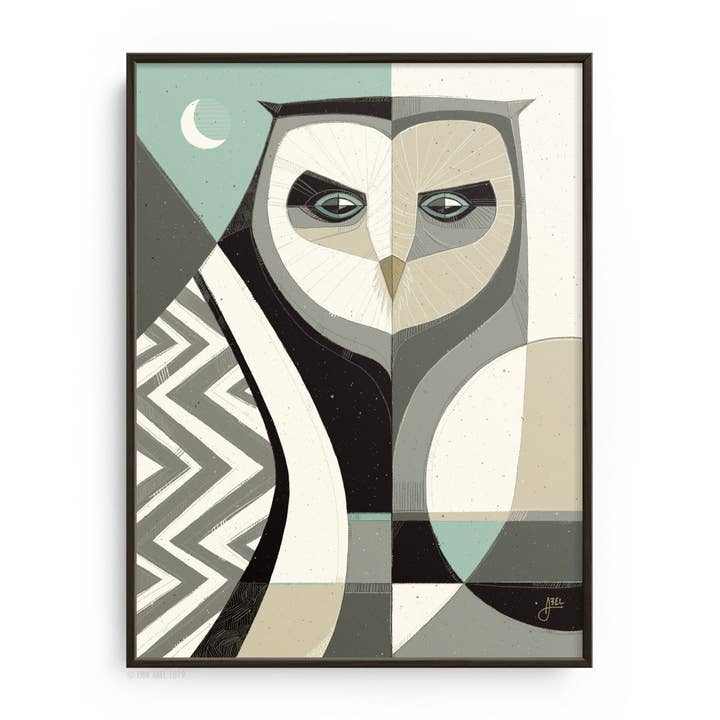 Abel Arts - Vente Affiche d'art - Qui ? Bleu - Imprimé WHLSL12