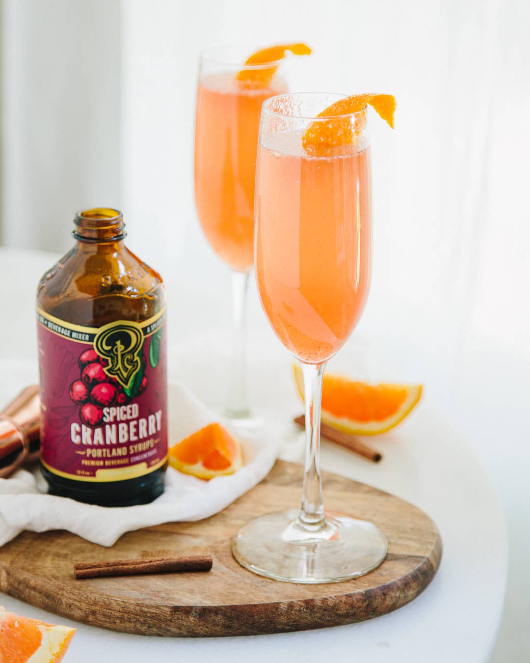 Portland Syrups - Wholesale Cocktail Mix/Syrup - Spiced Cranberry Syrup 12 oz - cocktail / mocktail drink mix6