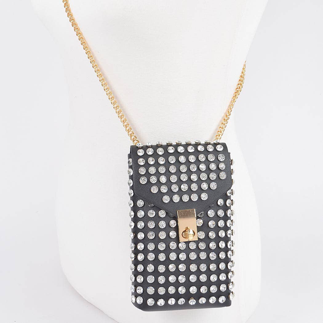 3AM BY H&D ACCESSORIES - Wholesale Crossbody Bag - Women's - Rhinestone Cellphone Crossbody Belt Bag0