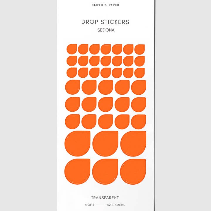 Cloth & Paper - Wholesale Sticker - Minimal Shape Sticker Set | Transparent | Drops66
