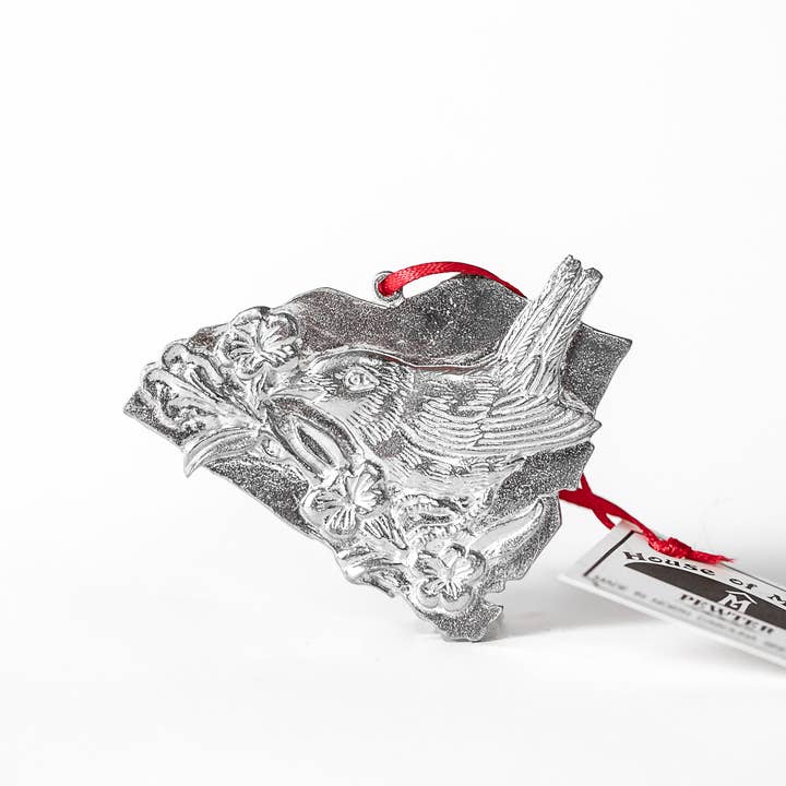 House of Morgan Pewter - Wholesale Ornament - South Carolina Christmas Ornament - State Symbol and Outline1