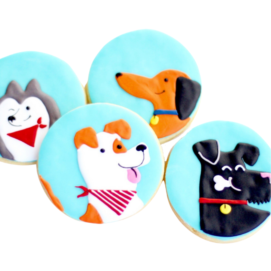 Sweet Sanctions LLC - Wholesale Cookie - Dog Faces Cookies1