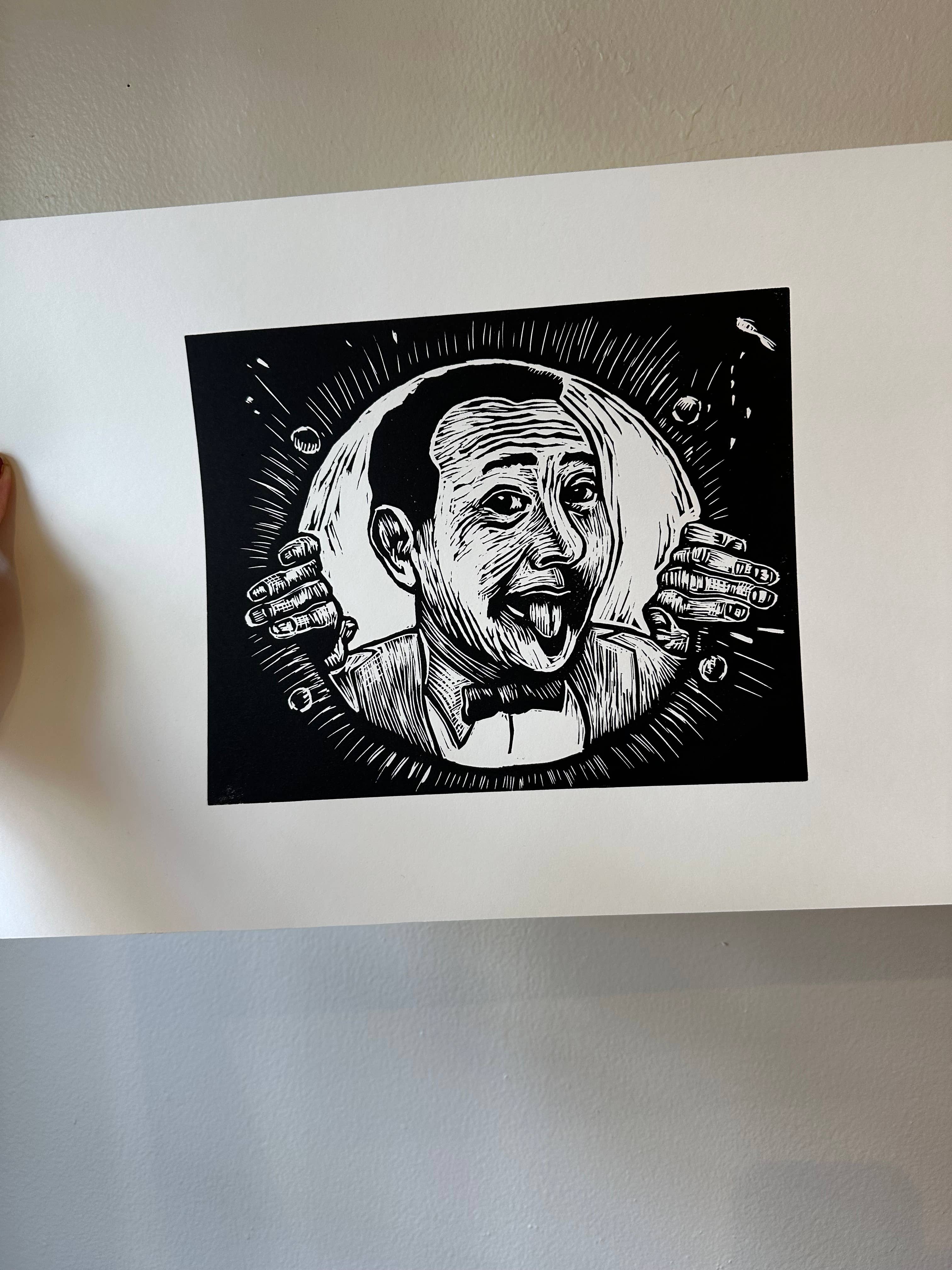 Horse & Hare - Wholesale Art Print - Pee Wee Linocut Portrait Wall Art 2