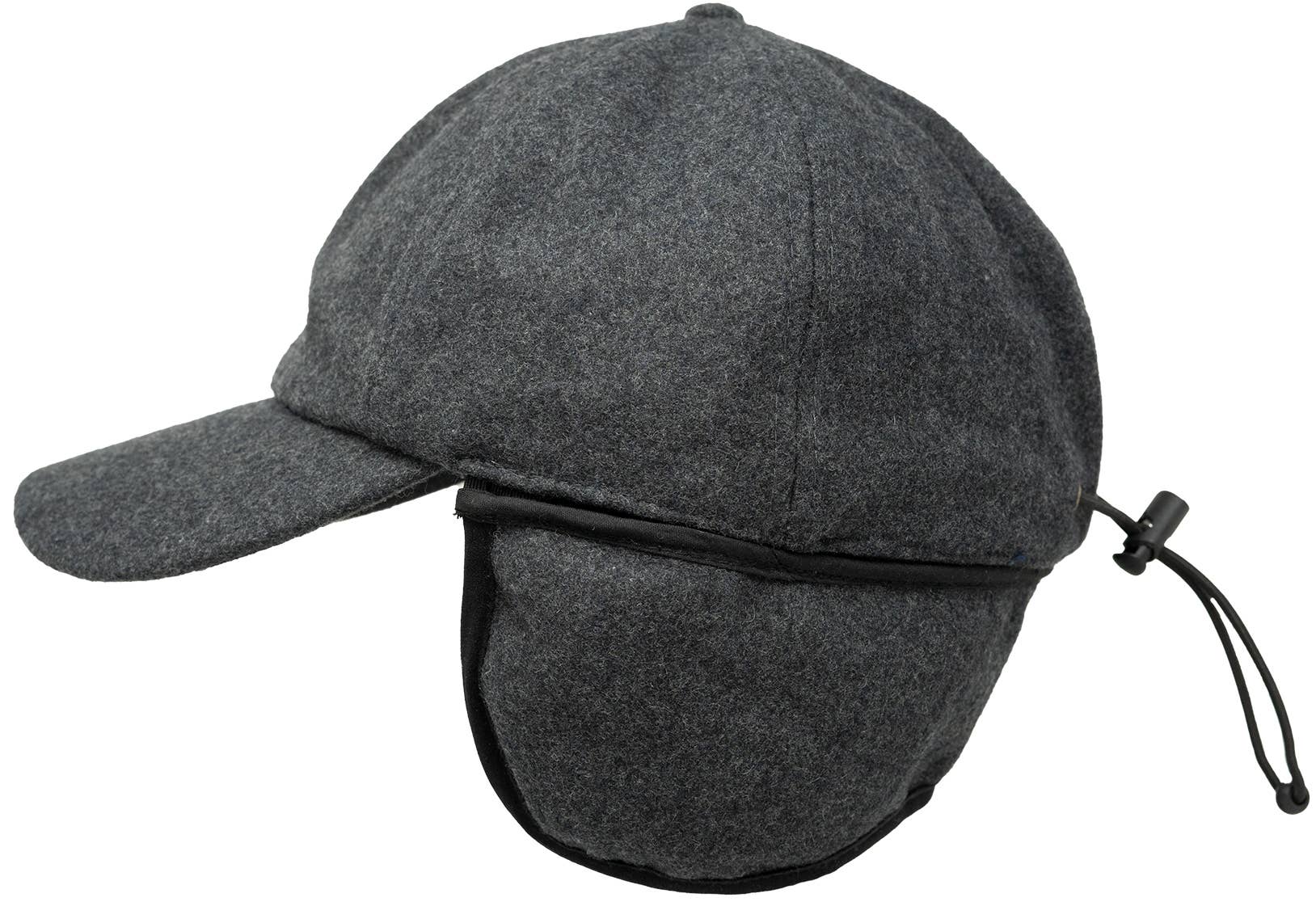 Funky Junque – wholesale Trapper/bomber hat – men's – Wool Earflap Trapper Hat - Charcoal4