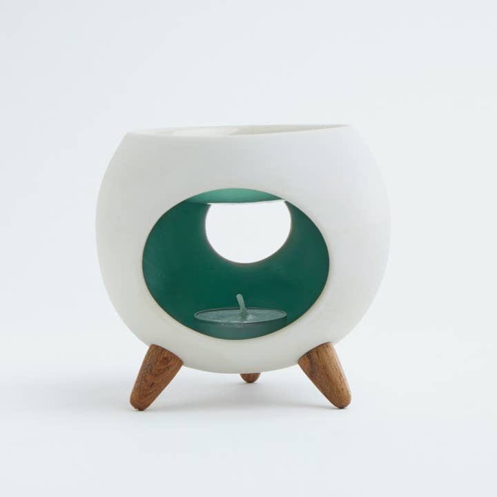Anoq - Wholesale Wax Warmer - Aromatic diffuser for scented wax. ROUND GREEN burner8