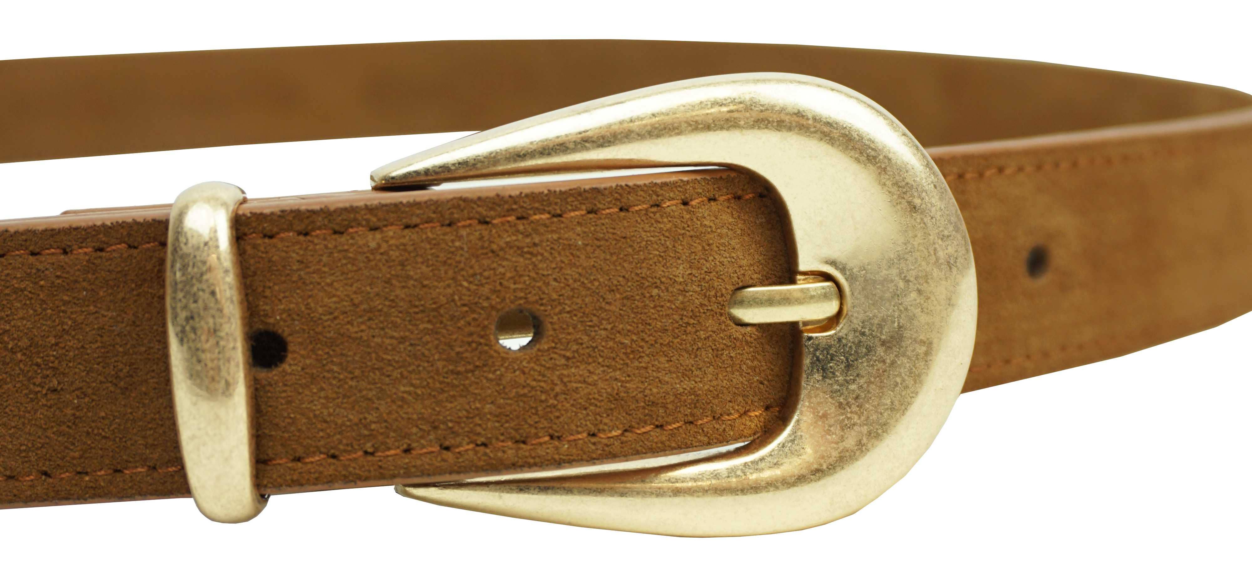 Anais - Wholesale Belt - Women's - Leather belt with gold buckle CT39595