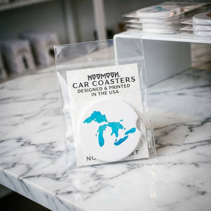 Noomoon - Wholesale Car Coaster - Unisex - Car Coaster - Michigan Shoreline | Beach Car Coaster4