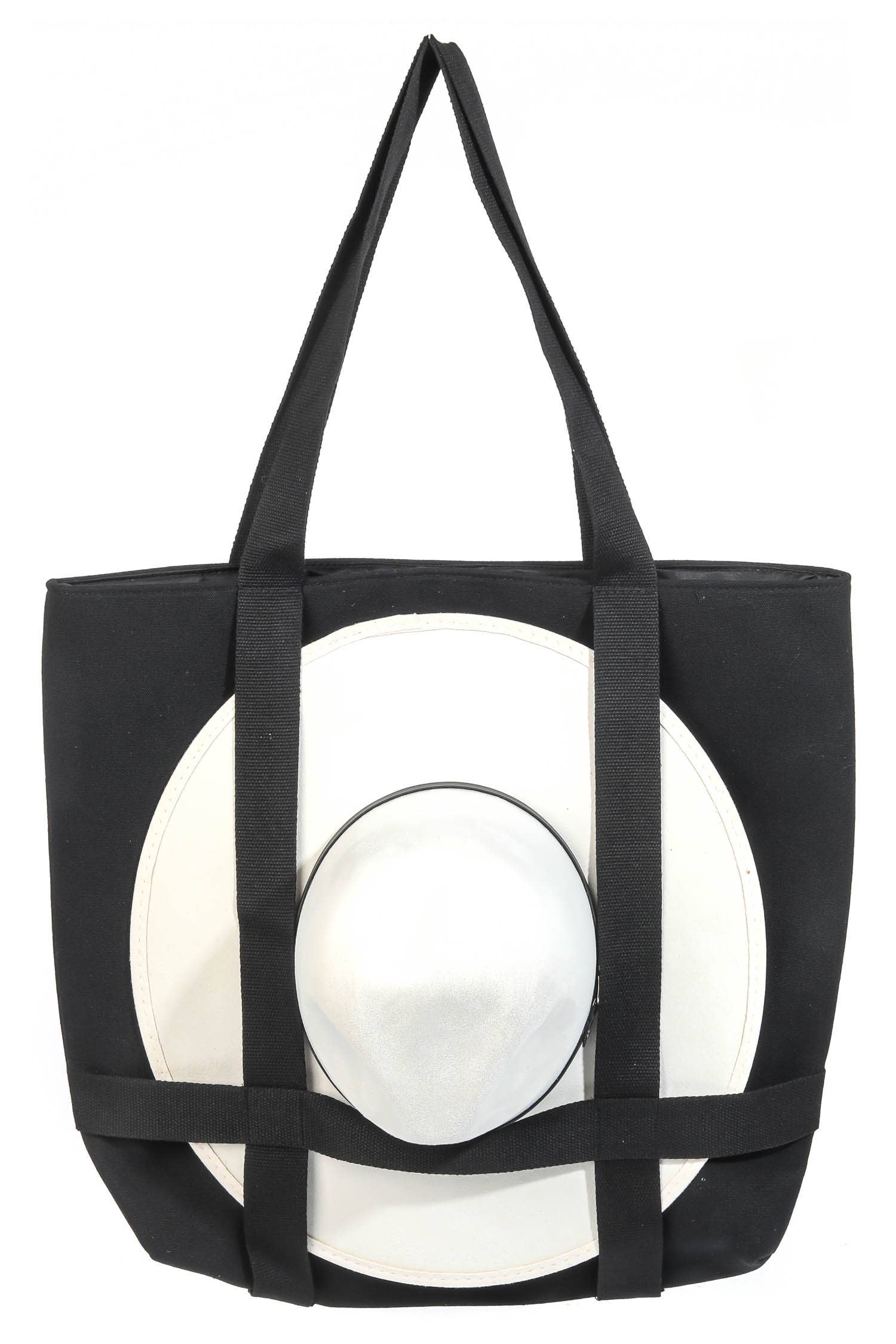 Collections by Fame Accessories - Wholesale Tote Bag - Women's - Square Hat Carrier Tote Bag1