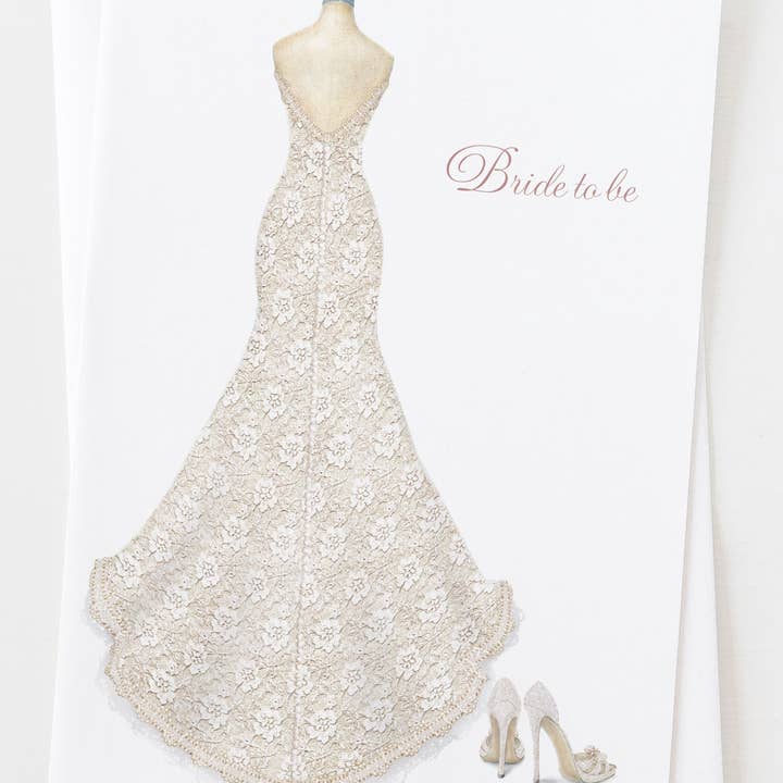 Ann Scott Design – wholesale Wedding card – Bride To Be Dressform Greeting Card C_1276