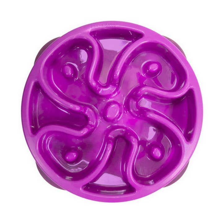 Outward Hound Slow/Fun Feeder Purple M for wholesale by King Wholesale Pet Goods