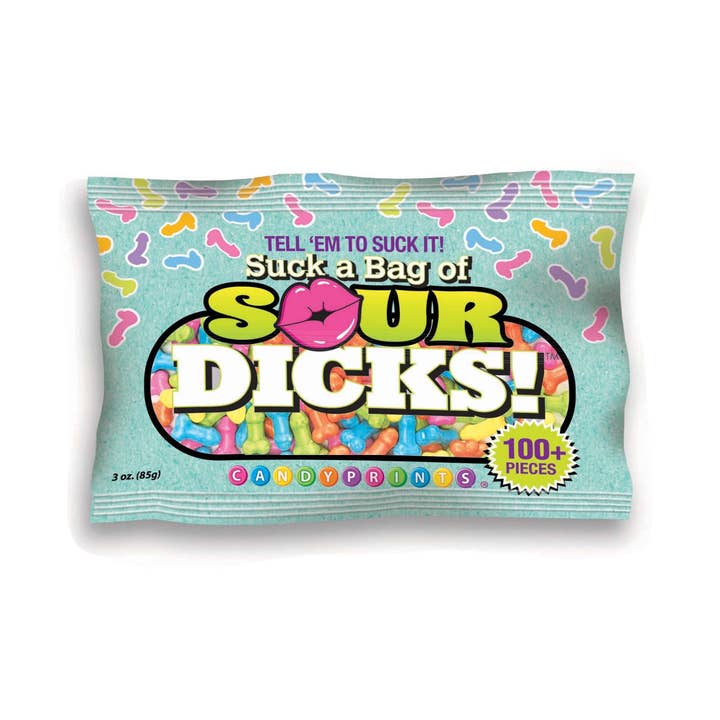 Little Genie Productions - Wholesale Boiled sweets - Suck a Bag of Sour Dicks - 3oz Bag0